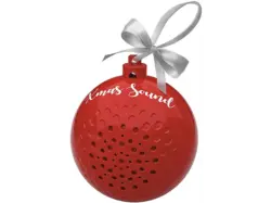 SBS 86944 Kabelloser Weihnachtslautsprecher - Christbaumkugel, Rot; Bluetooth Lautsprecher