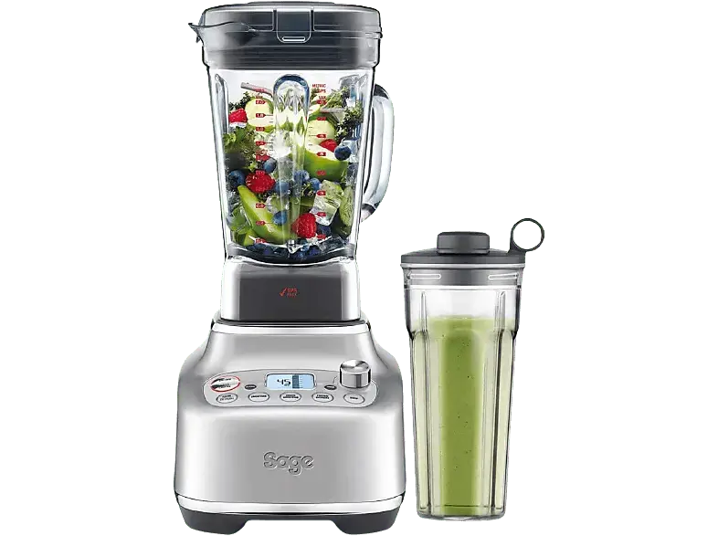 Sage SBL920BSS2EEU1 Hochleistungsmixer (Silber, 2400 Watt, 2 l)