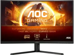 AOC CQ32G4VE 31,5 Zoll Curved Gaming Monitor, QHD, 0,5 ms Reaktionszeit, 300 cd/m², 180 Hz, Schwarz