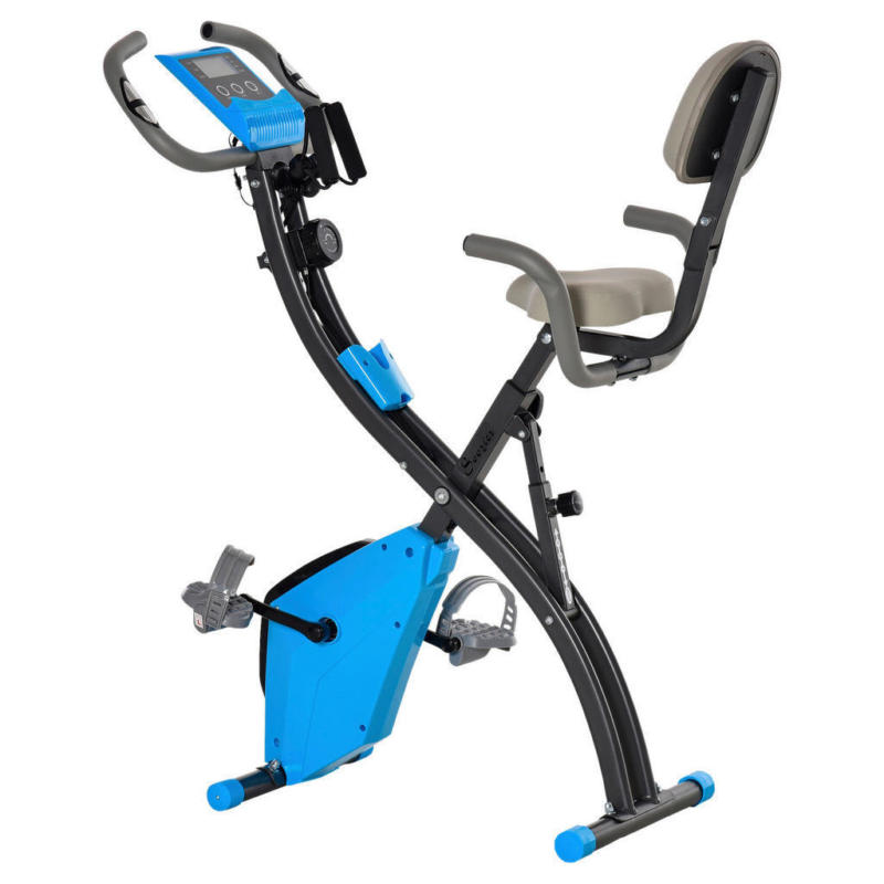 HOMCOM Fahrradtrainer blau Stahl B/H/L: ca. 51x115x97 cm