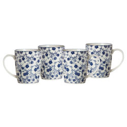 Ritzenhoff & Breker Kaffeebecher-Set Royal Sakura blau Porzellan 4 tlg.