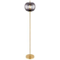 GLOBO Stehleuchte messing Metall Glas H/D: ca. 160x30 cm 1 Brennstellen