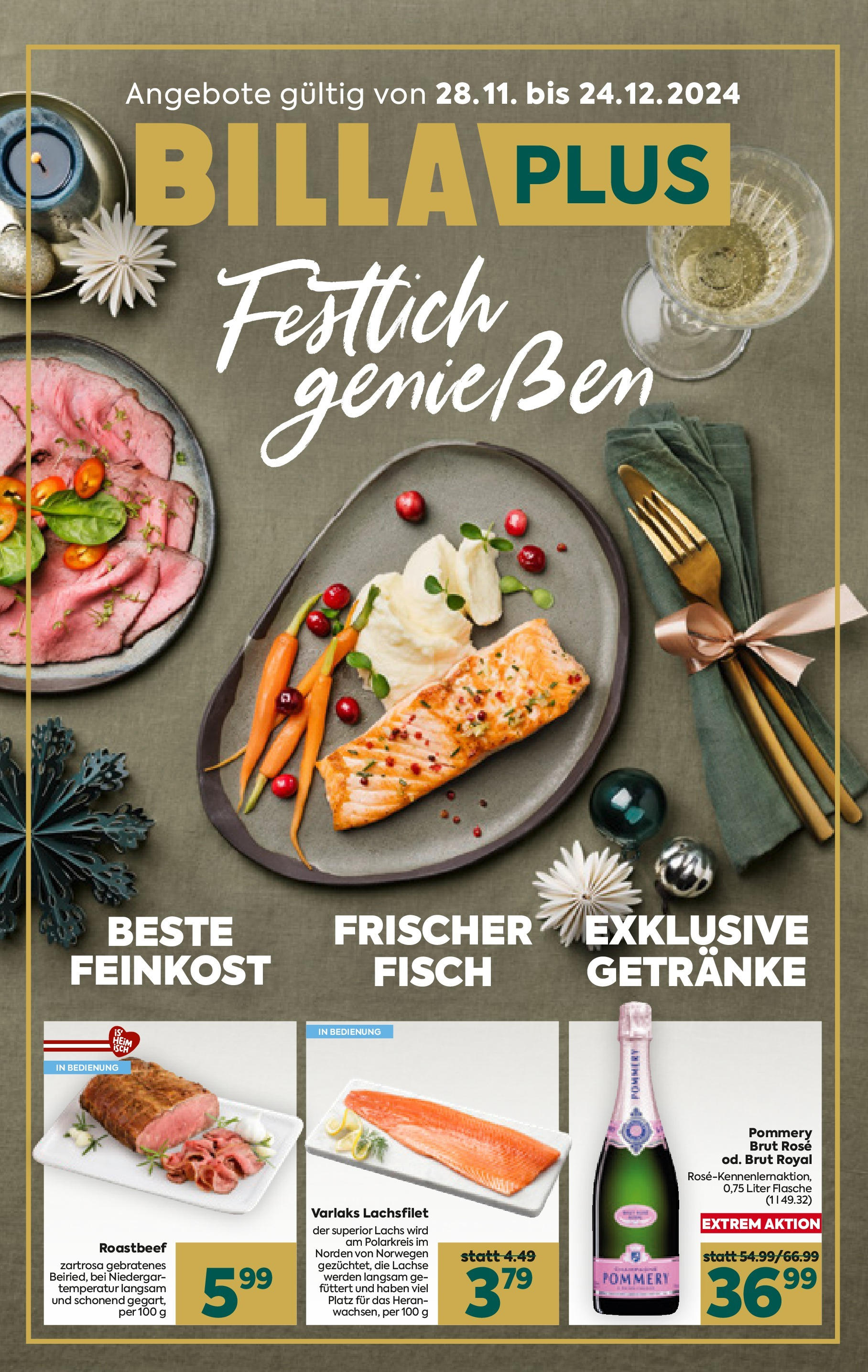 Billa Plus Flugblatt 28.11.2024 | WEIHNACHTEN | Seite: 1 | Produkte: Fisch