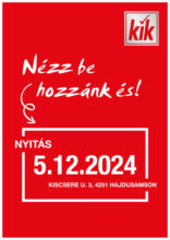 KiK újság érvényessége 2024.12.5-ig