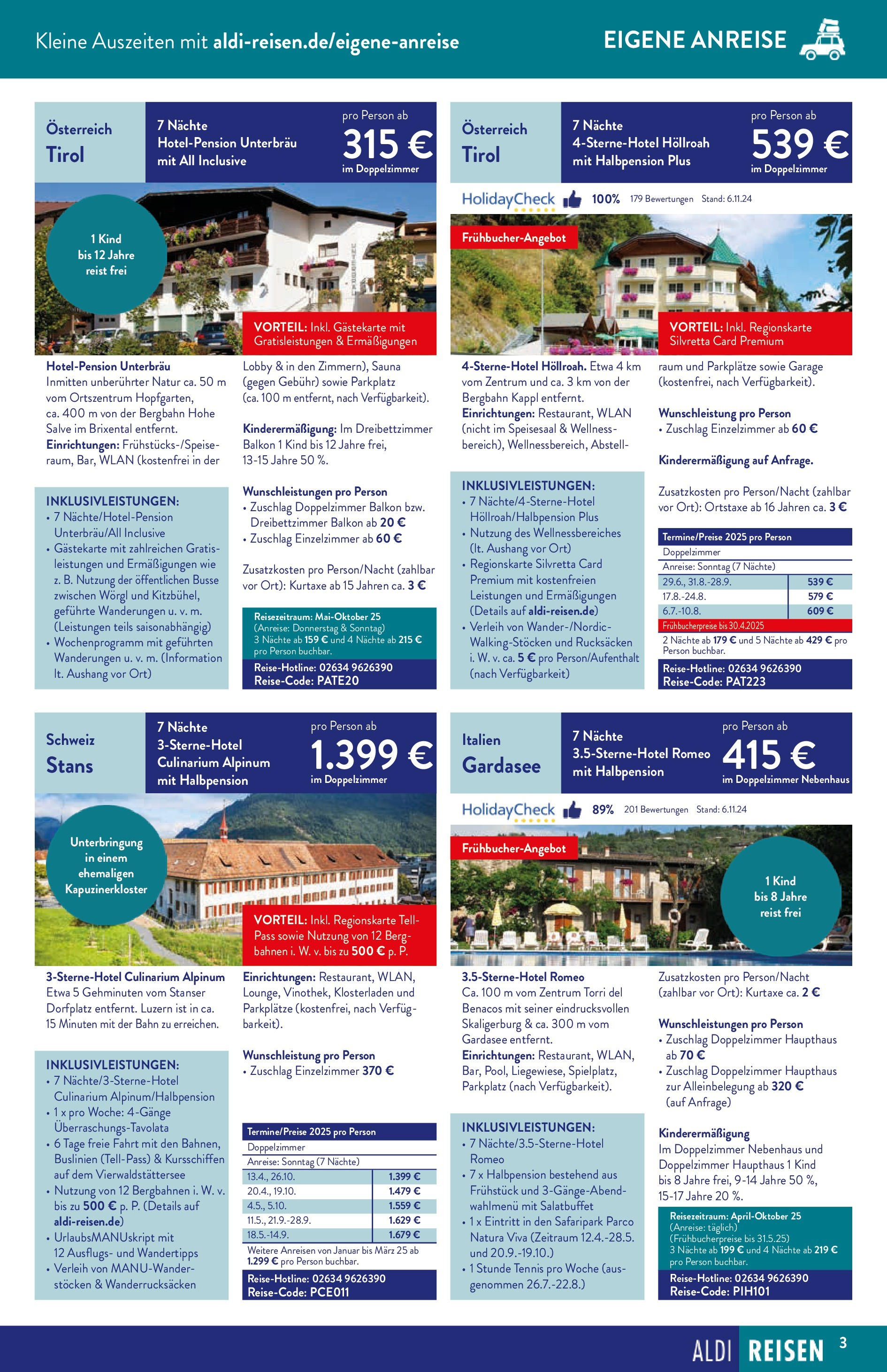 Aldi Reisemagazin (ab 02.12.2024) » Angebote Online | Seite: 3