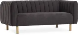 JYSK Диван MAGLEBY 2,5-местен тъмнокафяв текстил
