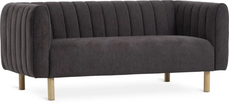 JYSK Диван MAGLEBY 2,5-местен тъмнокафяв текстил