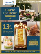 CARTE TRAITEUR FESTIVE - MIXTE