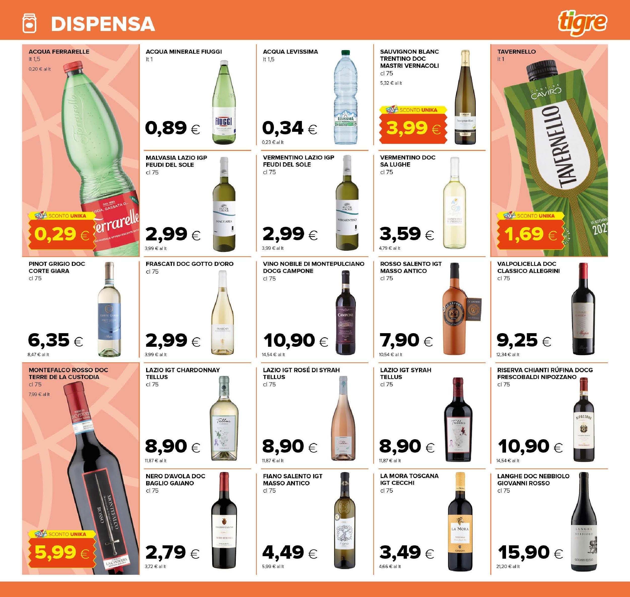 Nuovo Tigre - Volantino dal 01/12/2024 > offerte anteprima 🛍️ | Pagina: 21 | Prodotti: Acqua, Vino, Acqua minerale, Ferrarelle