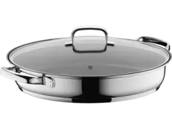 WMF 3201001457 Devil Gourmet-/Fischpfanne mit Glasdeckel (Edelstahl, passend für alle Herdarten, 22 cm)