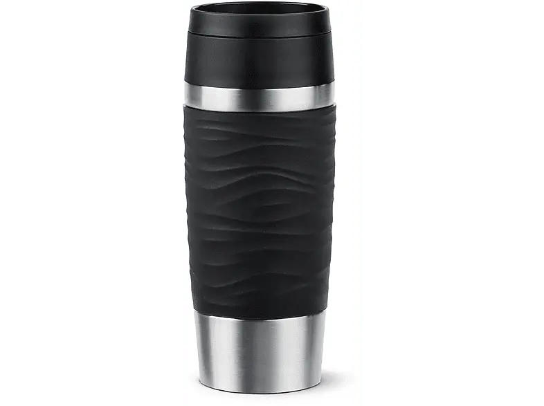 Emsa Travel Mug Classic Wave 0.36l, Schwarz; Trinkbecher