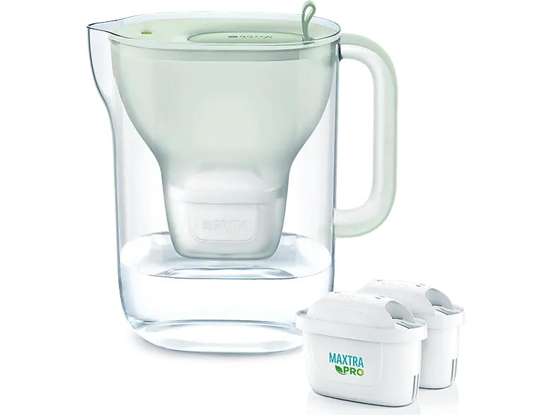 Brita Style eco, Wasserfilterkanne inkl. 2 MX pro, 2.4 l, gefiltertes Wasser 1.4 l , Grün