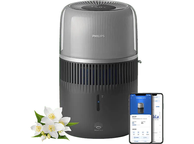 Philips HU5710/03 5000 Series 4.5L Luftbefeuchter Dunkelgrau (14,1 Watt, Raumgröße: 56 m²)