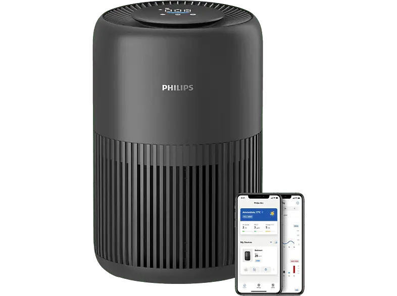 Philips AC0951/13 PureProtect Mini 900 Series Intelligenter Luftreiniger Dunkelgrau (23 Watt, Raumgröße: 65 m²)