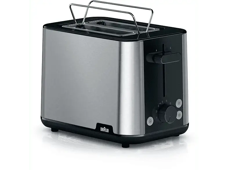 Braun 0X23010032 Pure Shine Toaster (Schwarz, 900 Watt, Schlitze: 2)