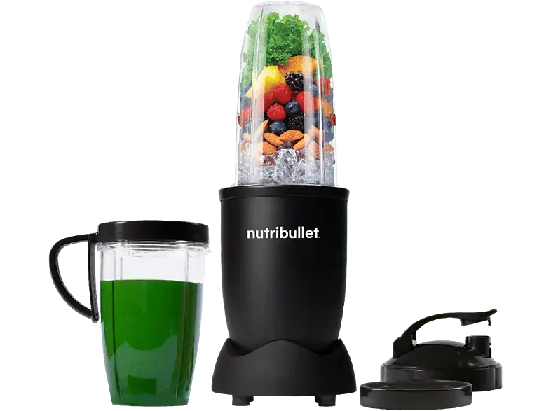 Nutri Bullet NB 907MAB pro Standmixer (Schwarz Matt, 900 Watt, 710+946ml to go Becher)