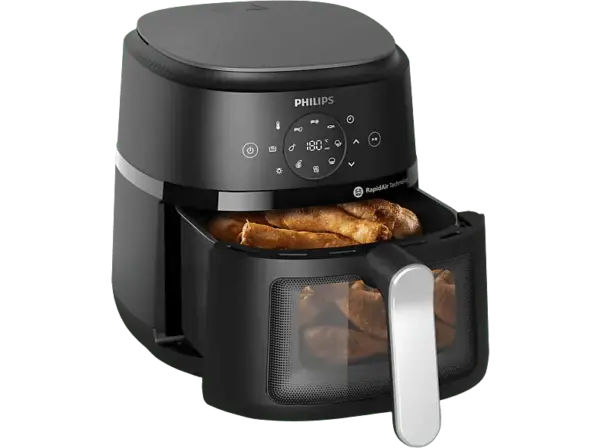 Philips 2000 Series Airfryer Hei&szlig;luftfritteuse 4,2 l, 1500 Watt, Silber