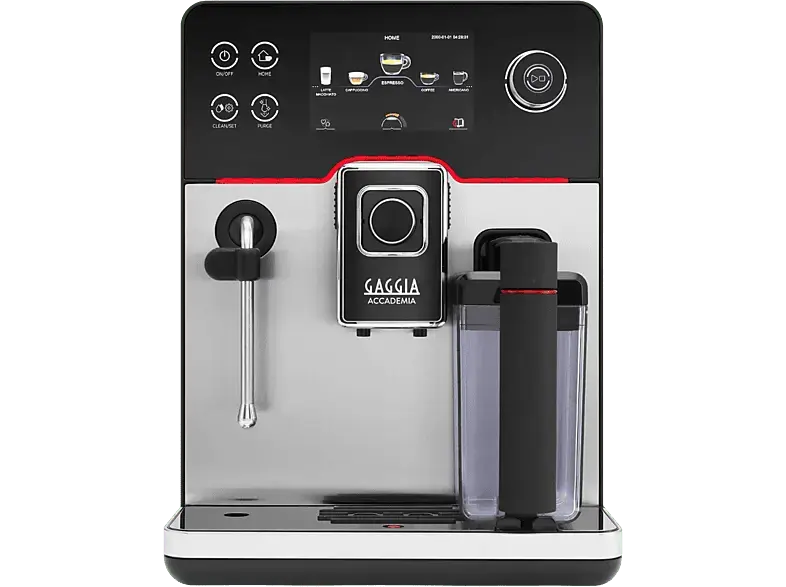 Gaggia RI 9782/01 Accademia Kaffeevollautomat (Inox, Keramikmahlwerk, 15 bar, externer Milchbehälter)
