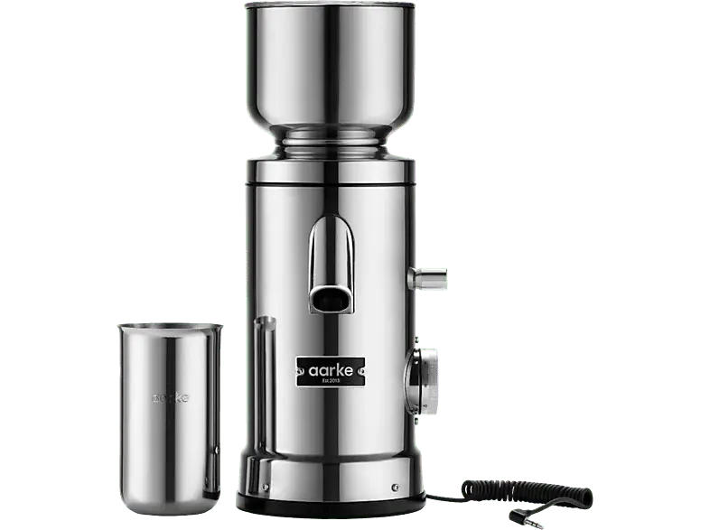 Aarke A1340 Kaffeemühle (Stainless Steel, 64 mm flache Mahlscheiben aus Edelstahl)