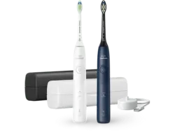 Philips HX7119/01 Sonicare 5500 Schallzahnbürste, Duo Weiß und Marineblau