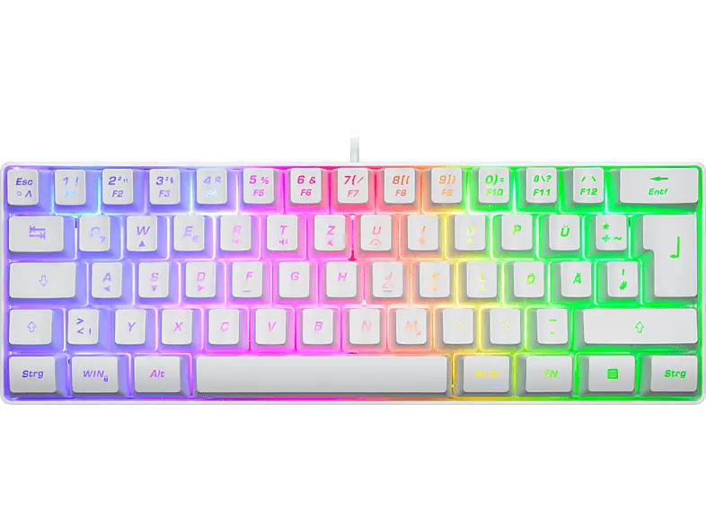 ISY IGK 3500 Gaming Tastatur, USB-A, Tenkeyless, qwertz, RGB, Weiß