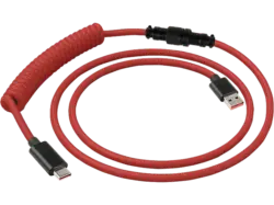 ISY IGA-1000-WT USB-C Spiralkabel mit Aviator-Anschluss Rot; Aviator Kabel
