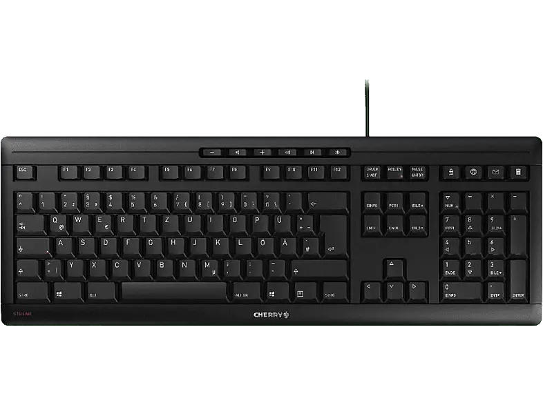 Cherry Tastatur Stream, USB, DE, Schwarz