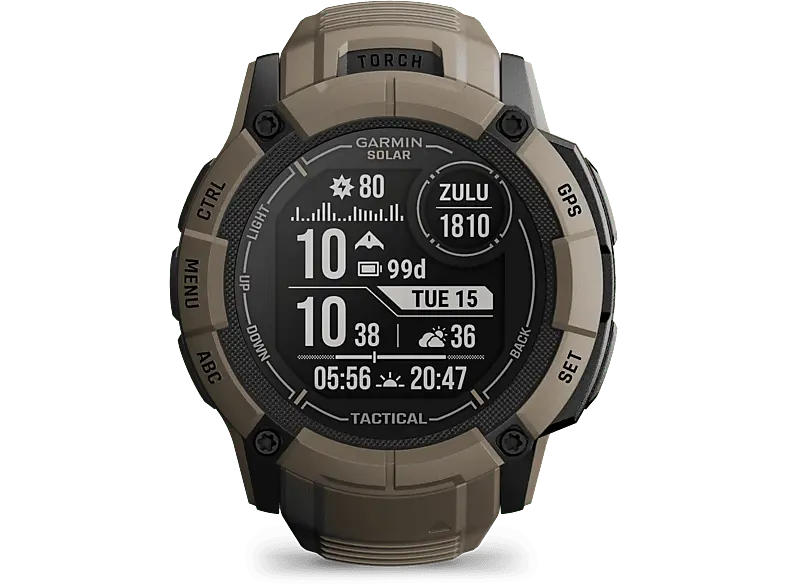 Garmin Instinct 2X Solar Tactical Edition, Olivgrün; Smartwatch