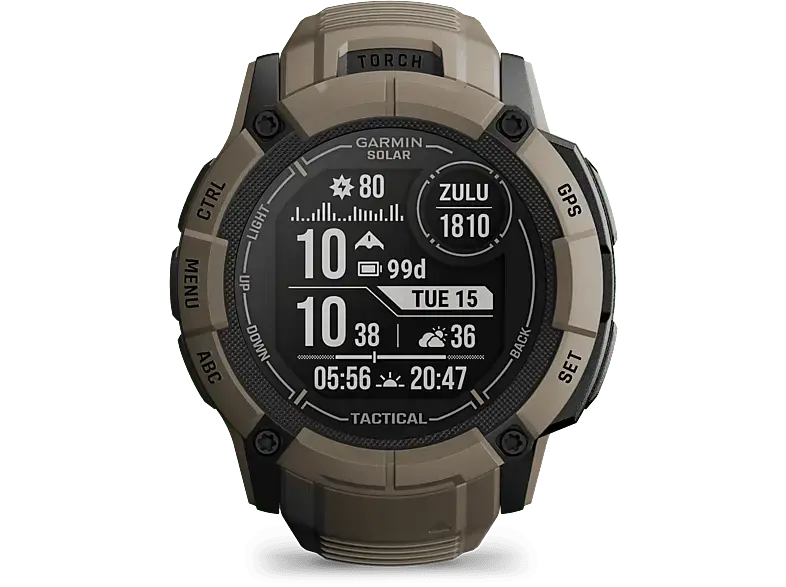 Garmin Instinct 2X Solar Tactical Edition, Olivgrün; Smartwatch