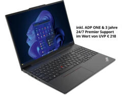 LENOVO ThinkPad E16 G2 Notebook for Business 16 Zoll, WUXGA, AMD Ryzen™ 5 Prozessor mit Radeon™ Graphics, GB RAM, 512 SSD, Windows 11 Pro (64 Bit), 660M, Black inkl. ADP one & 3 Jahre 24/7 Premier Support