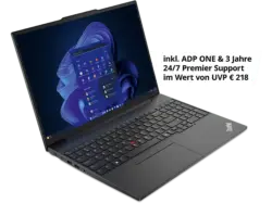 LENOVO ThinkPad E16 G2 Notebook for Business 16 Zoll, WUXGA, AMD Ryzen™ 5 Prozessor mit Radeon™ Graphics, GB RAM, 512 SSD, Windows 11 Pro (64 Bit), 660M, Black inkl. ADP one & 3 Jahre 24/7 Premier Support