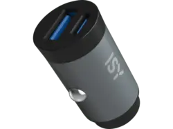 ISY Power Delivery Mini Auto-Ladeger&auml;t ICC-5030-AC Universal 32 Watt, Grau/Schwarz; Kfz-Ladeger&auml;t