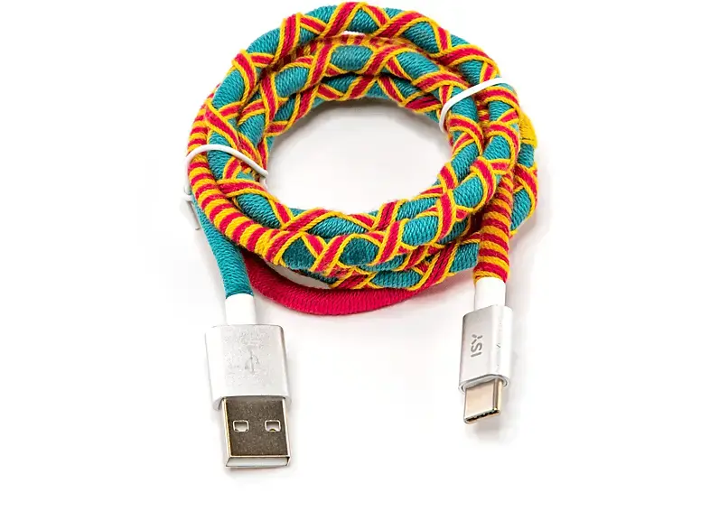 ISY Datenkabel USB-C, 1 Meter, Mehrfarbig (IUC-4100-RG-C)