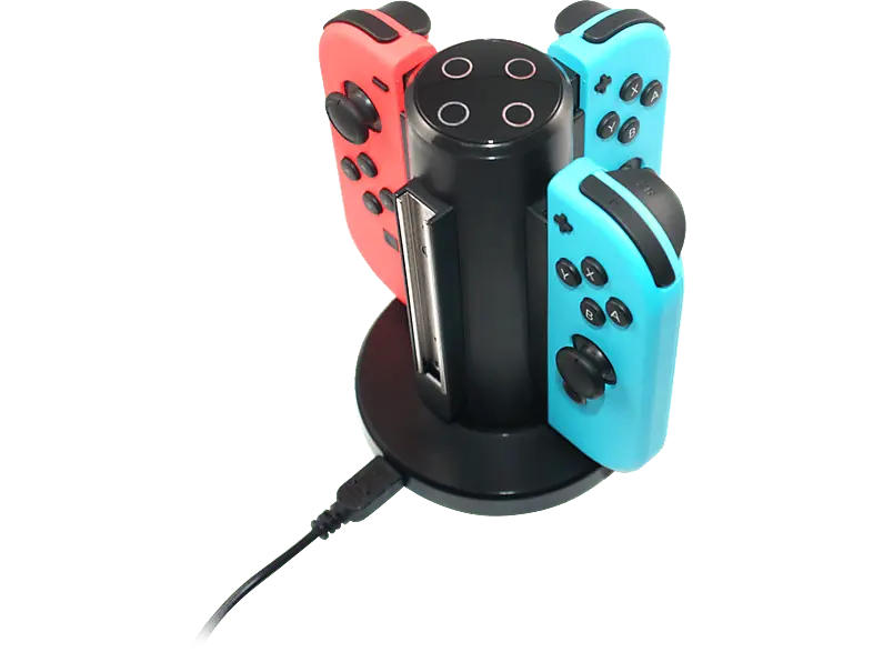 ready2Gaming Ladegerät 4 in 1 Charger für Nintendo Switch; Ladestation