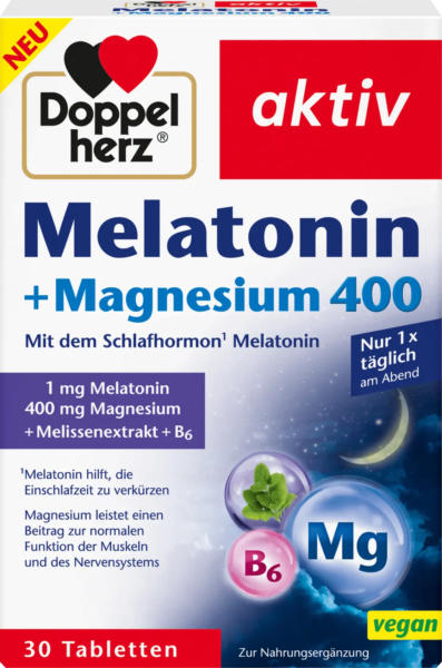 Doppelherz Melatonin + Magnesium 400 Tabletten 30 St