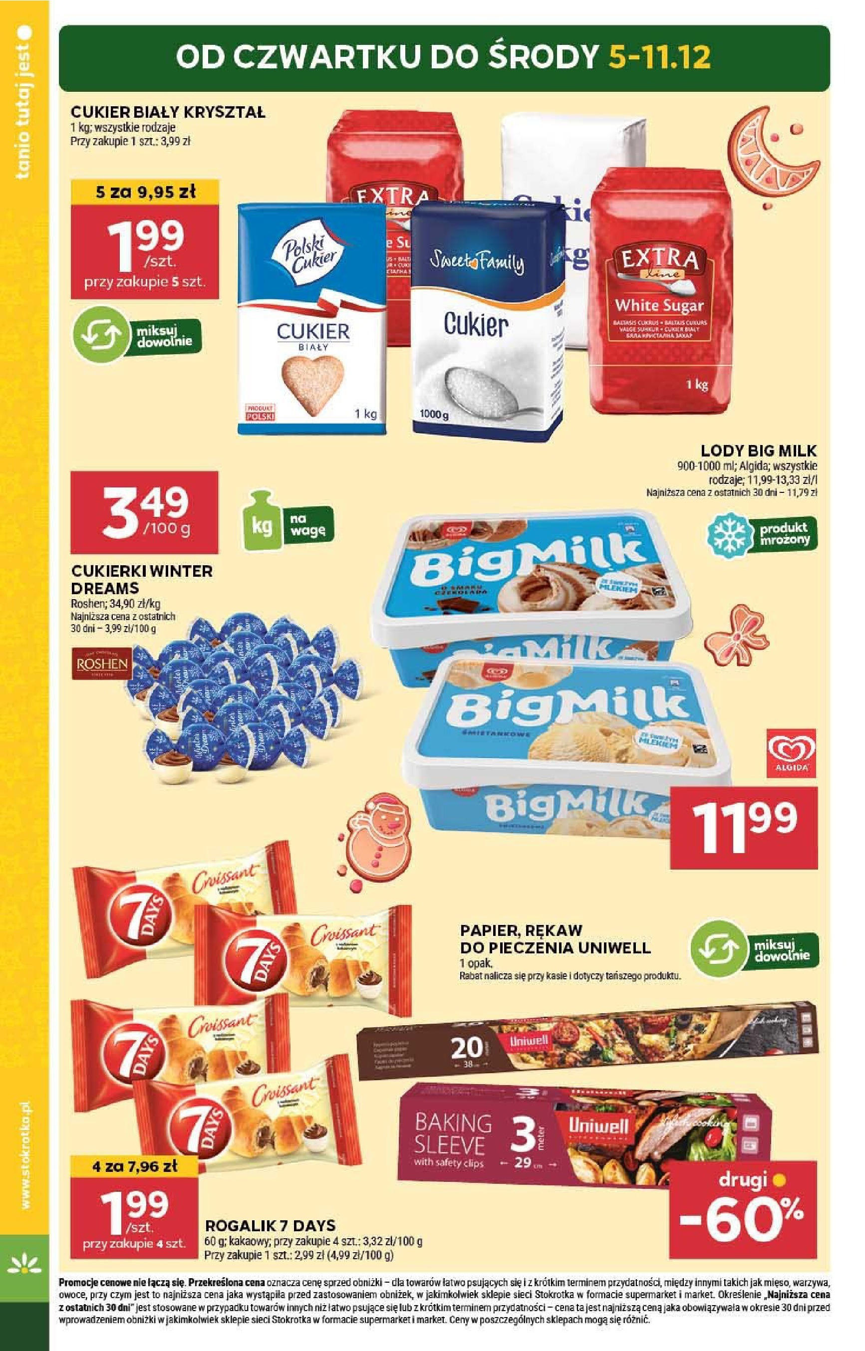 Stokrotka - Stokrotka SUPERMARKET gazetka do 11.12.2024 03.12.2024 - Promocje online | Strona: 2 | Produkty: Stokrotka, Big Milk, Lody, Cukier