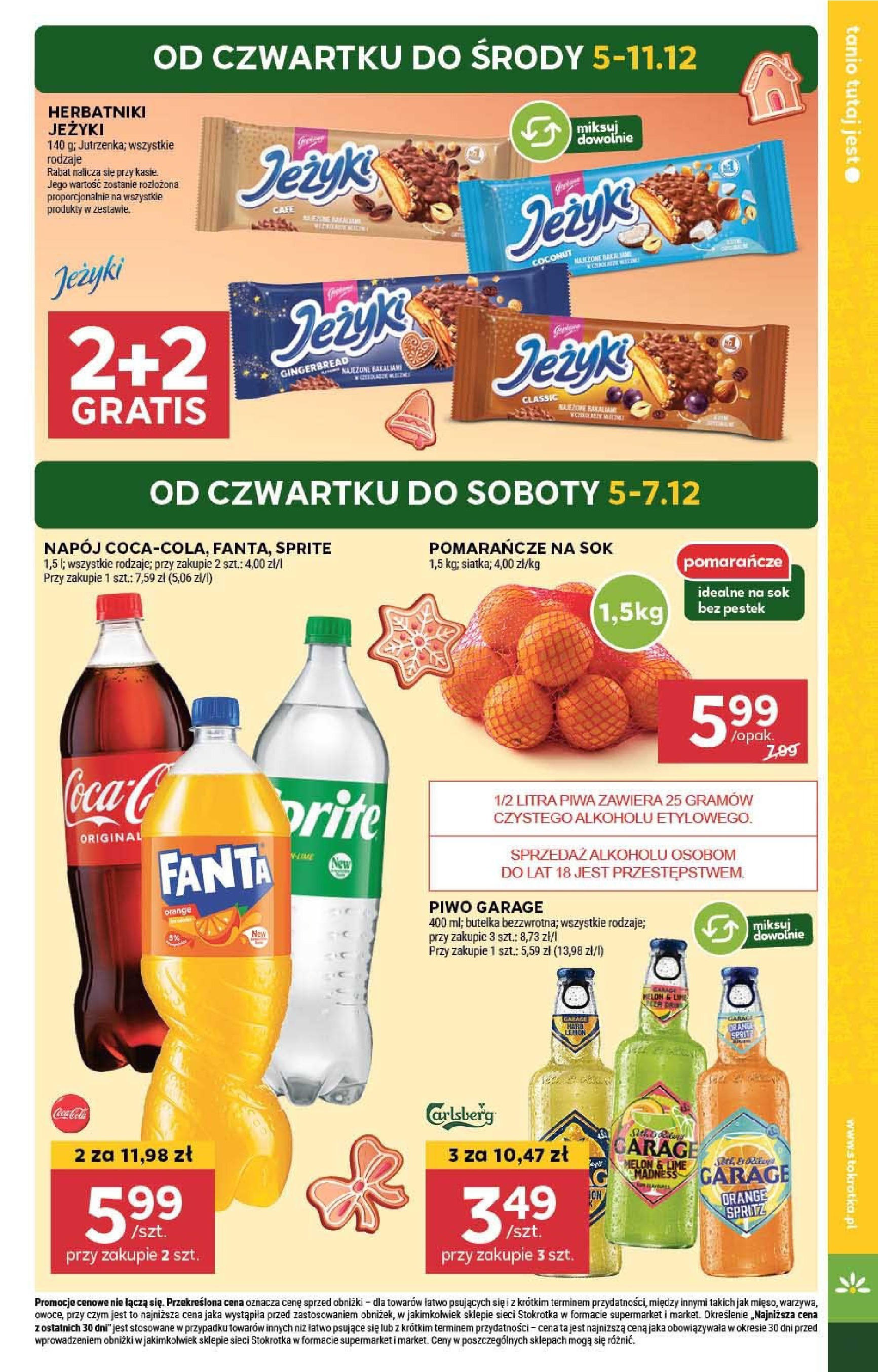 Stokrotka - Stokrotka SUPERMARKET gazetka do 11.12.2024 03.12.2024 - Promocje online | Strona: 3 | Produkty: Melon, Herbatniki, Piwo, Pomarańcze