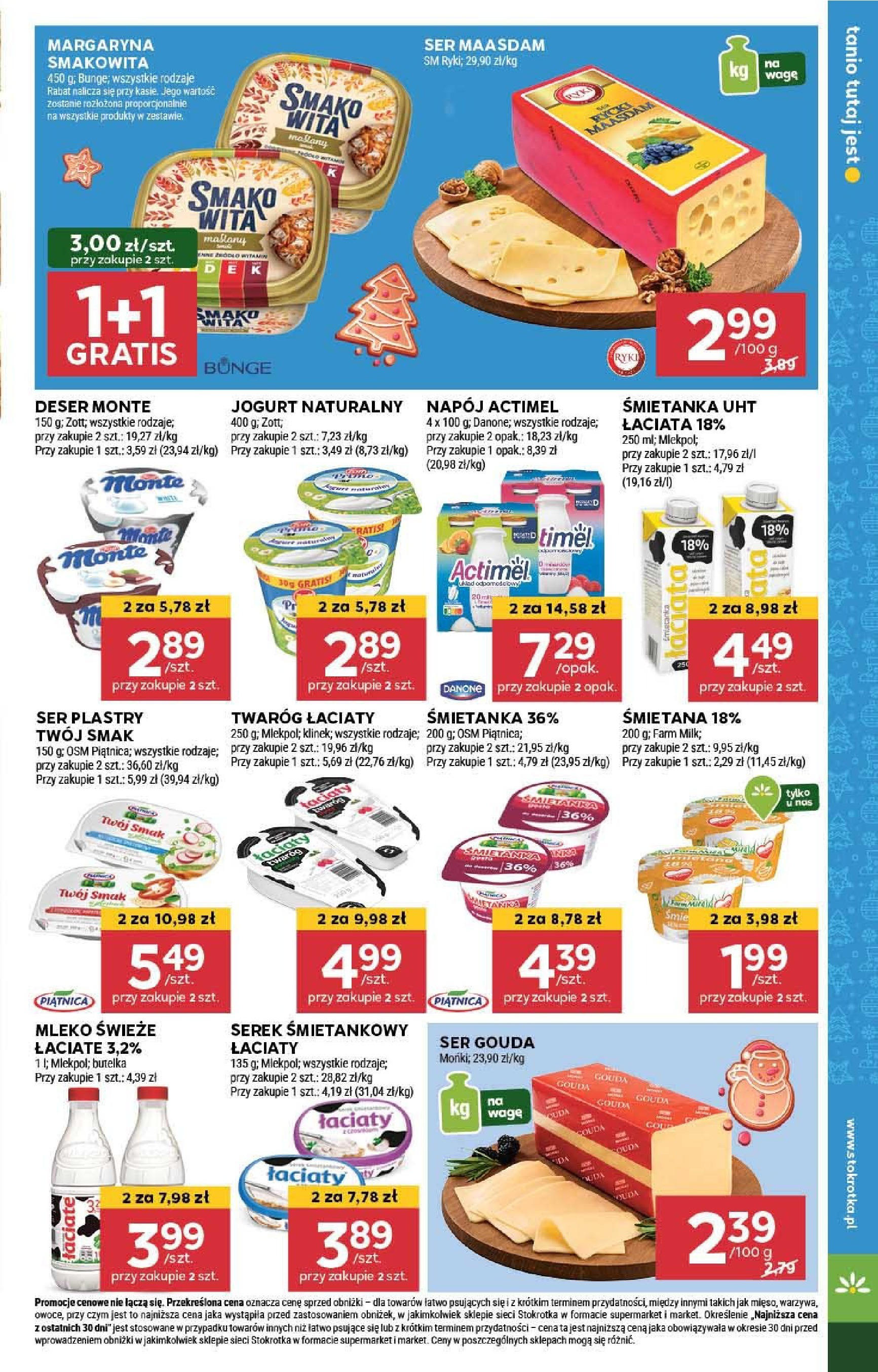 Stokrotka - Stokrotka SUPERMARKET gazetka do 11.12.2024 03.12.2024 - Promocje online | Strona: 7 | Produkty: Mleko, Śmietana, Twaróg, Ser gouda