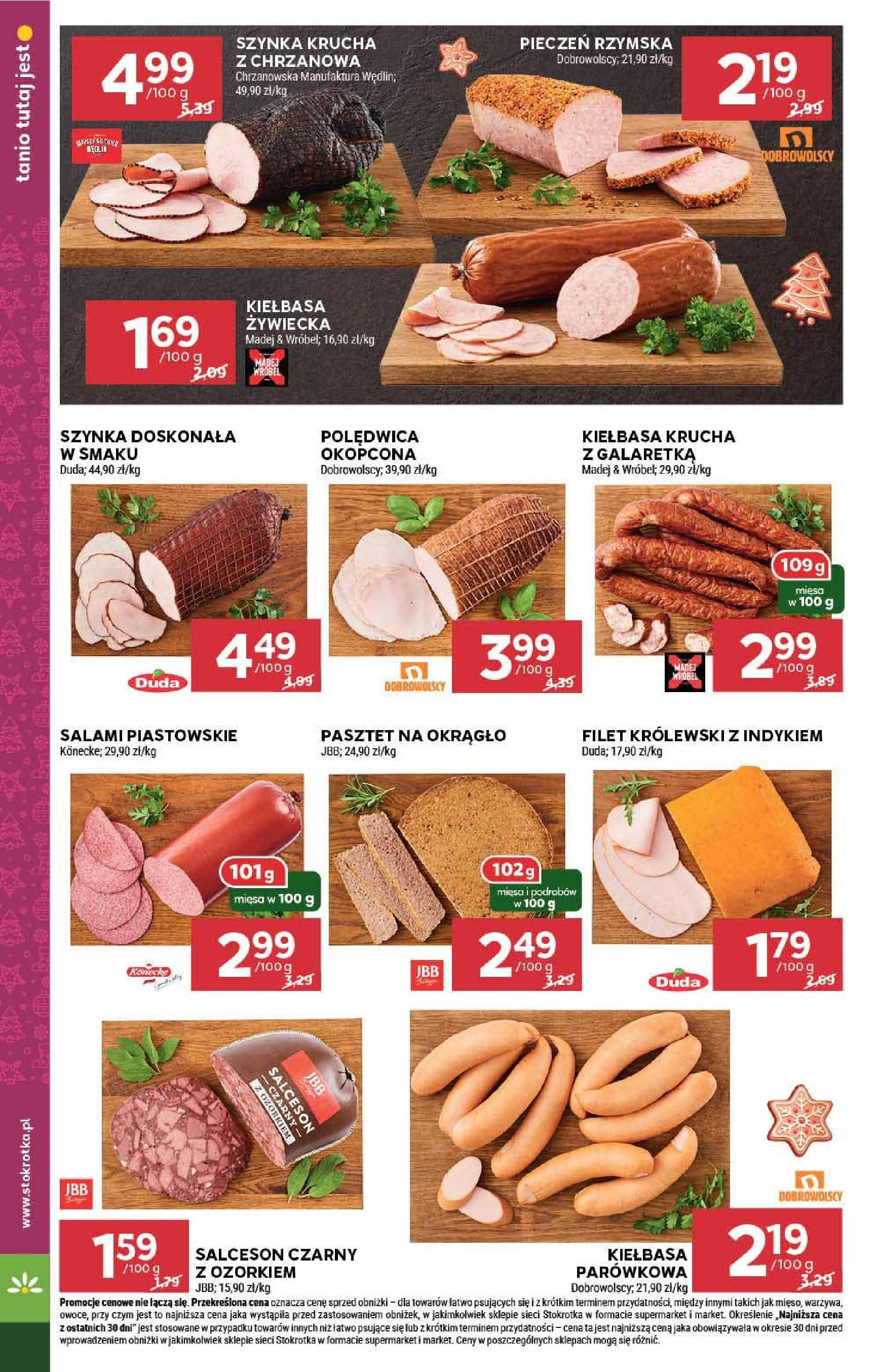 Stokrotka - Stokrotka SUPERMARKET gazetka do 11.12.2024 03.12.2024 - Promocje online | Strona: 12 | Produkty: Kiełbasa, Stokrotka, Szynka, Salami