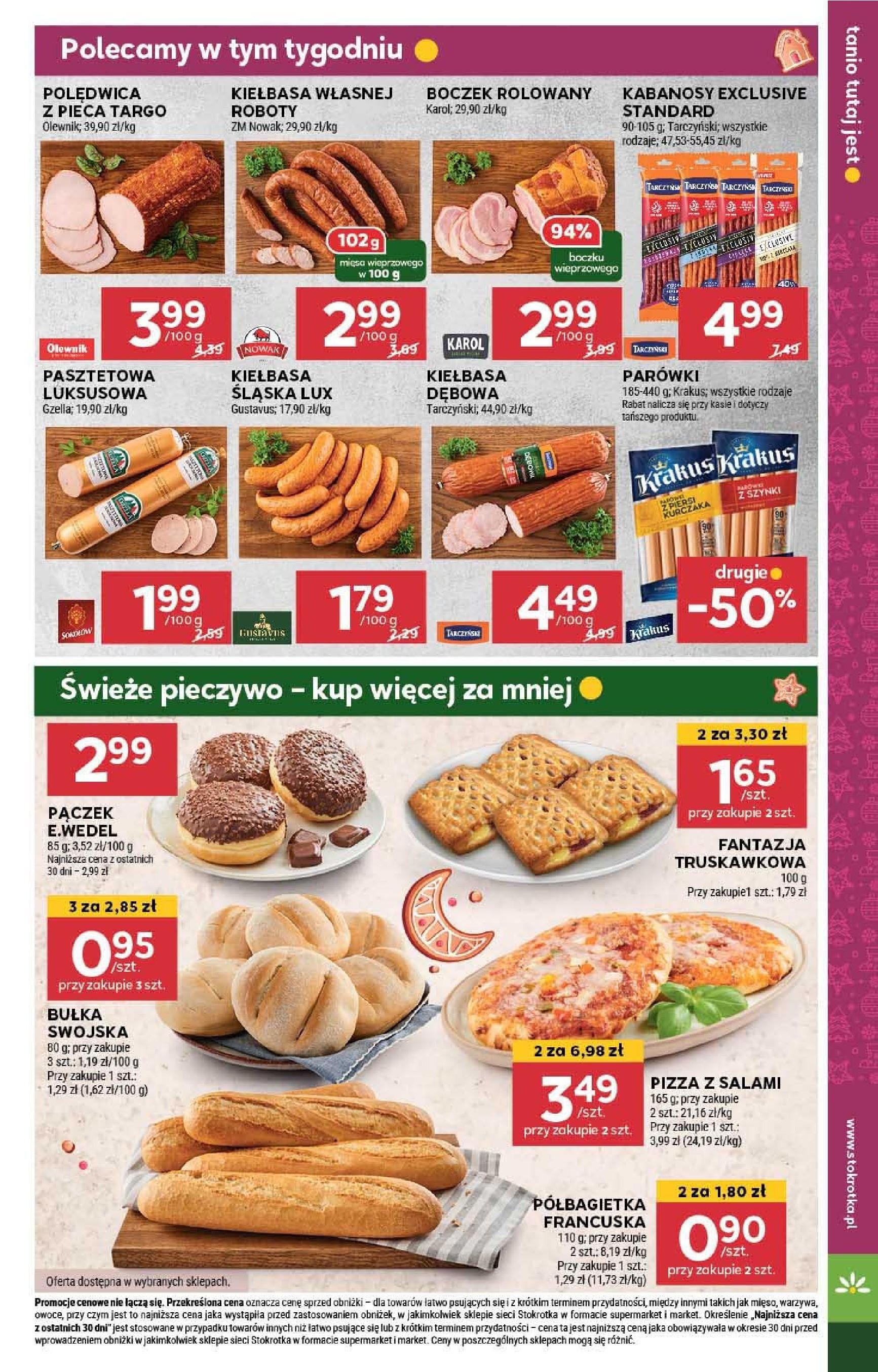 Stokrotka - Stokrotka SUPERMARKET gazetka do 11.12.2024 03.12.2024 - Promocje online | Strona: 13 | Produkty: Pieczywo, Bułka, Salami, Pizza