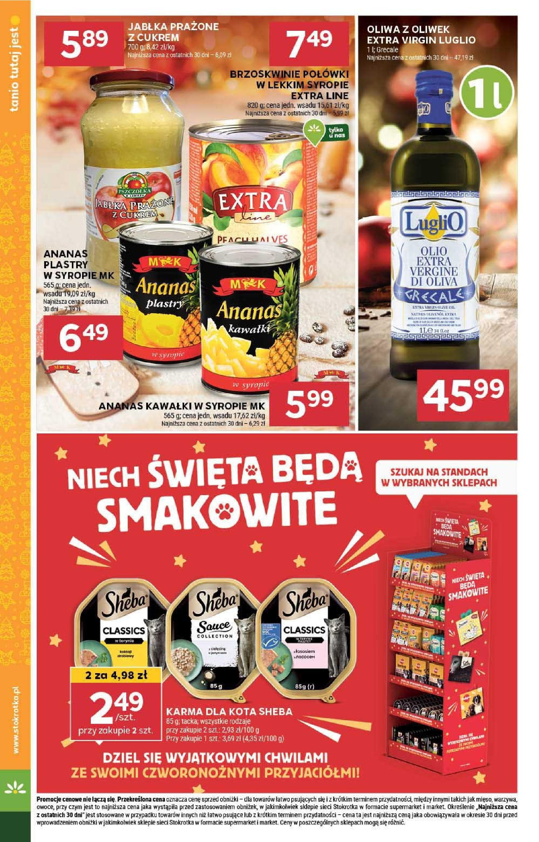 Stokrotka - Stokrotka SUPERMARKET gazetka do 11.12.2024 03.12.2024 - Promocje online | Strona: 20 | Produkty: Oliwa z oliwek, Karma dla kota, Jabłka prażone, Jabłka