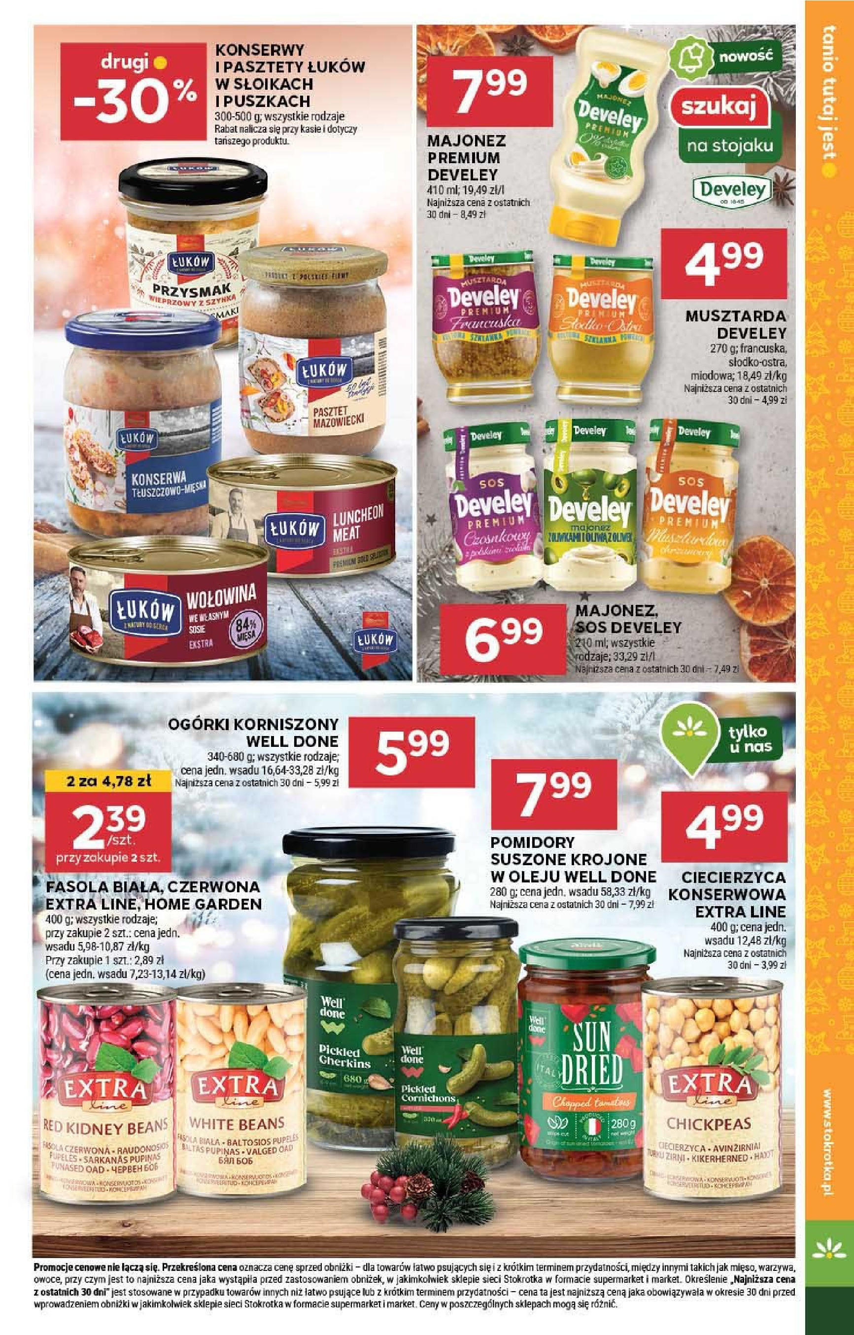 Stokrotka - Stokrotka SUPERMARKET gazetka do 11.12.2024 03.12.2024 - Promocje online | Strona: 21 | Produkty: Fasola biała, Ciecierzyca, Musztarda, Majonez