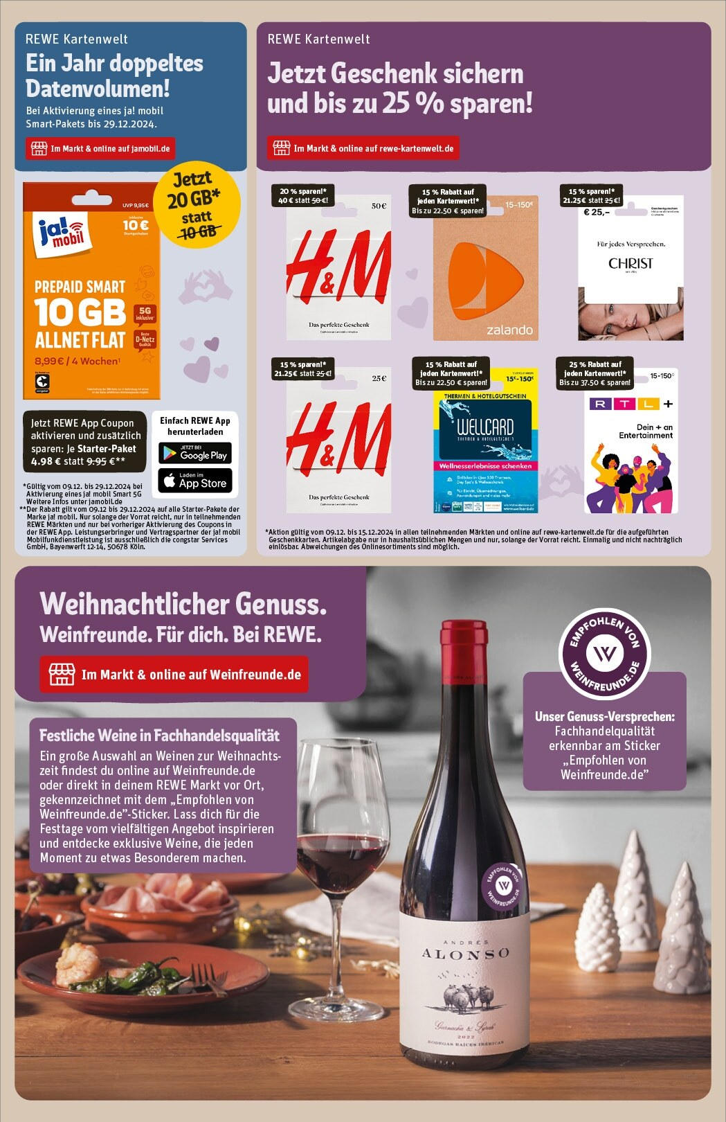 Rewe - Rewe: Wochenangebote (ab 08.12.2024) zum Blättern » Angebote | Seite: 23