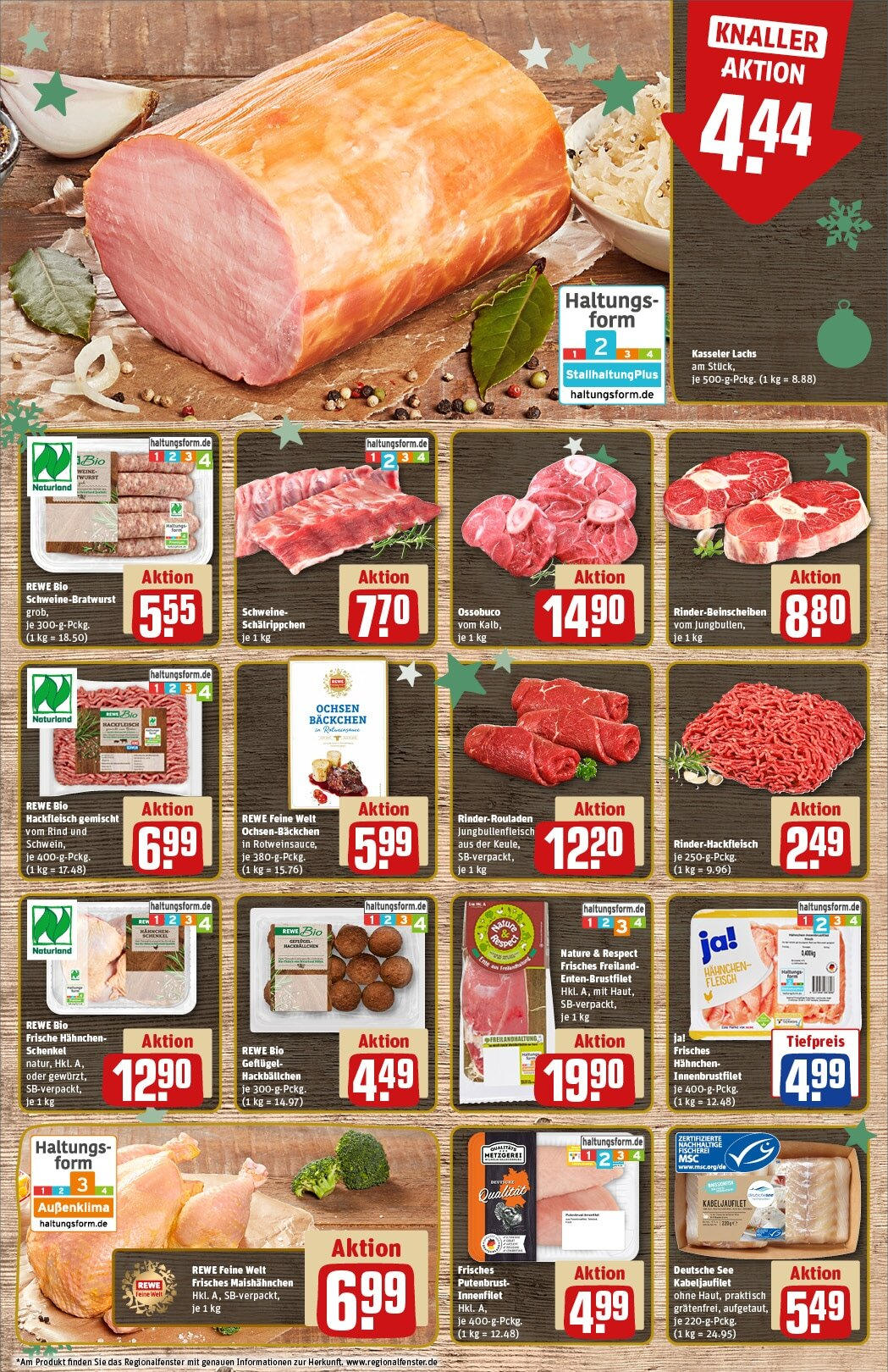 Rewe - Rewe: Wochenangebote (ab 08.12.2024) zum Blättern » Angebote | Seite: 8 | Produkte: Rinderrouladen, Hahnchen, Fleisch, Hackfleisch