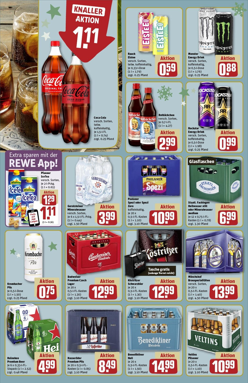 Rewe - Rewe: Wochenangebote (ab 08.12.2024) zum Blättern » Angebote | Seite: 14 | Produkte: Pils, Mineralwasser, Hasseröder, Veltins