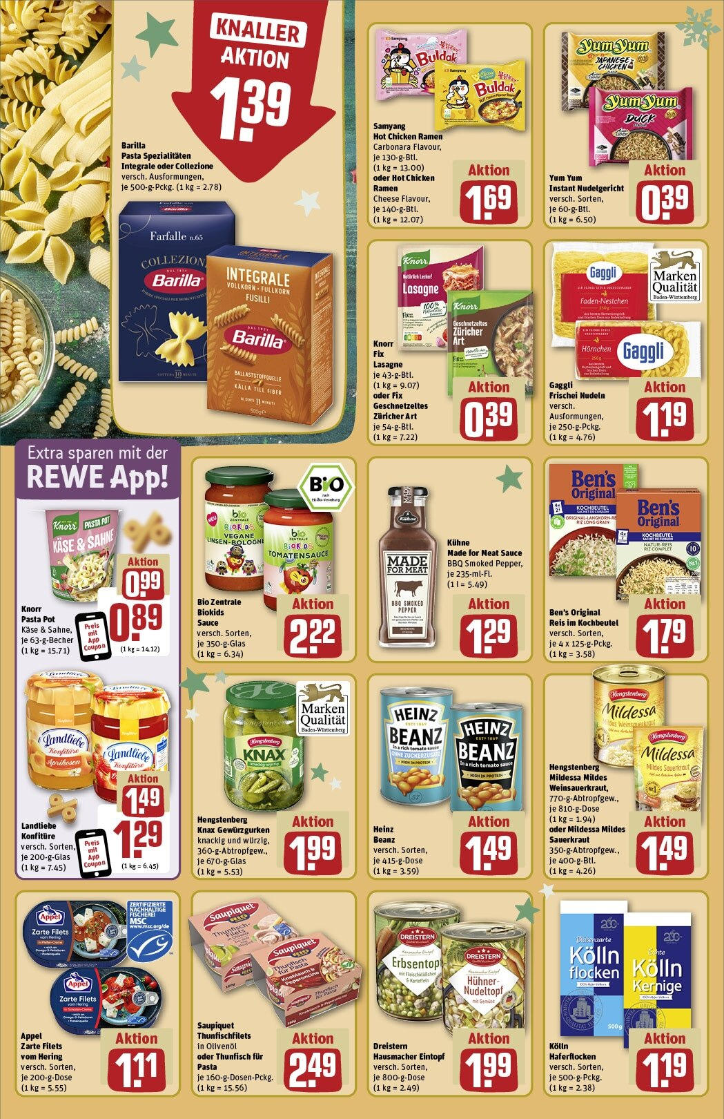 Rewe - Rewe: Wochenangebote (ab 08.12.2024) zum Blättern » Angebote | Seite: 18 | Produkte: Kolln, Barilla, Reis, Flocken