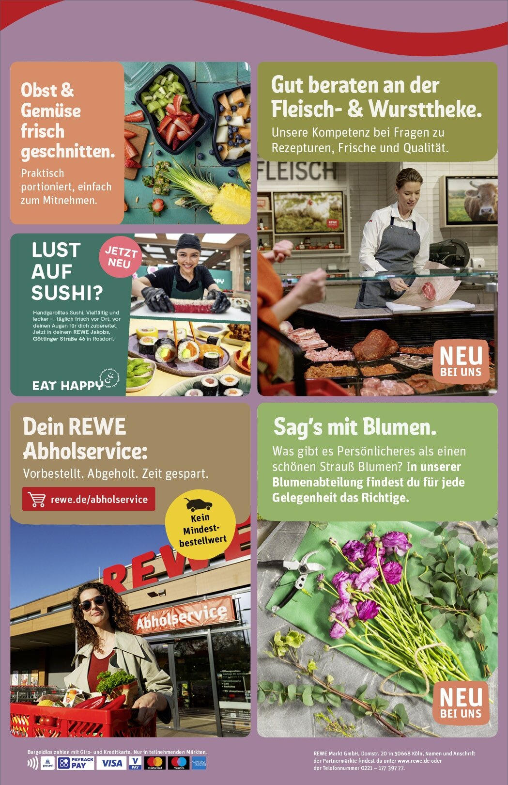 Rewe - Rewe: Wochenangebote (ab 08.12.2024) zum Blättern » Angebote | Seite: 2 | Produkte: Blumen, Gemüse, Obst, Fleisch