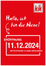 KiK KiK: Neueröffnung in Gevelsberg - bis 09.12.2024