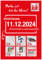 KiK KiK: Neueröffnung in Gevelsberg - bis 12.12.2024