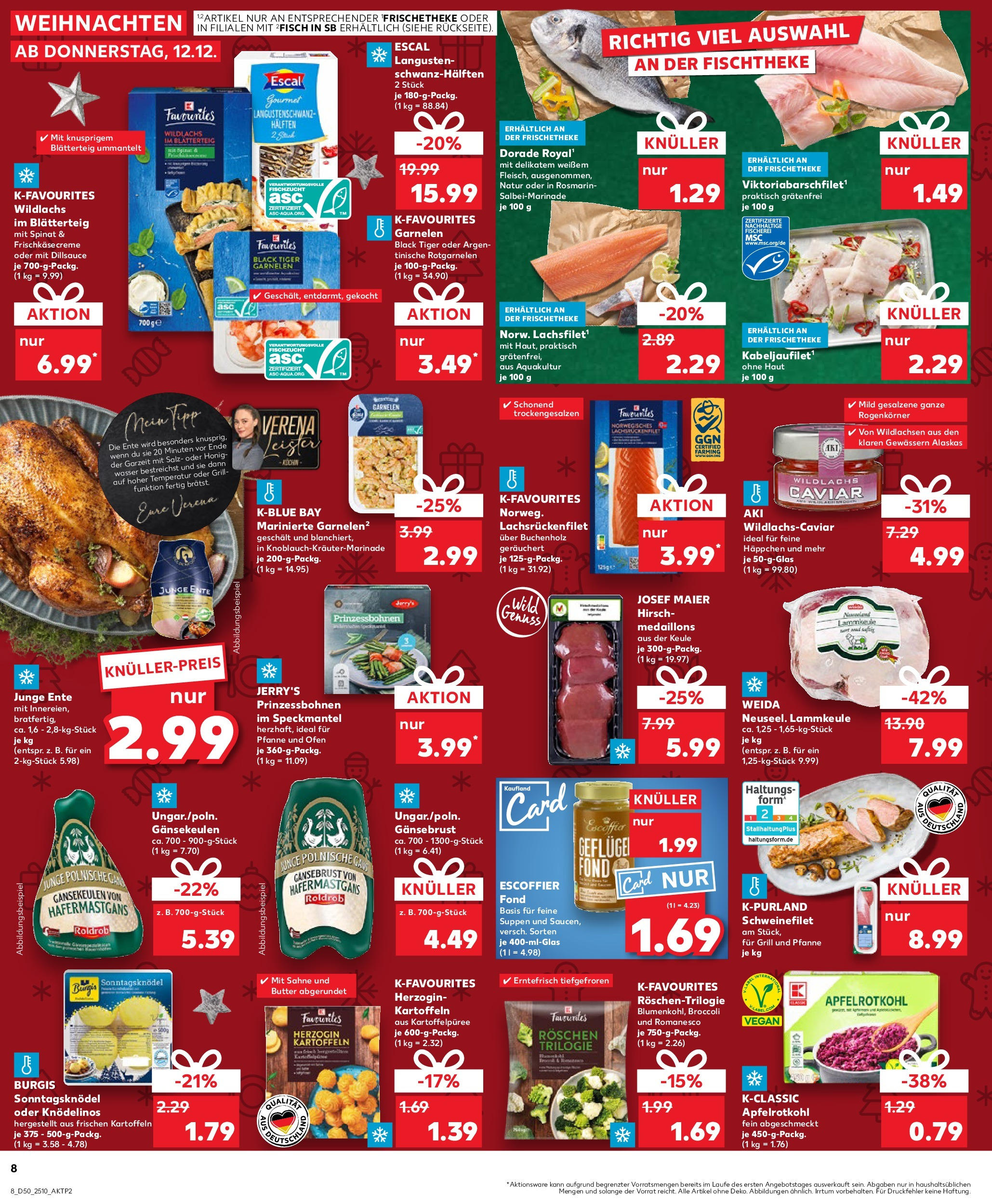 Kaufland - Kaufland: Wochenangebote (ab 11.12.2024) » Angebote Online zum Blättern | Seite: 8 | Produkte: Butter, Garnelen, Salz, Tiger garnelen